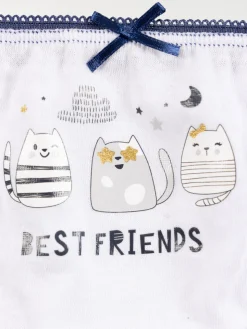 Lot de 5 slips chats fille