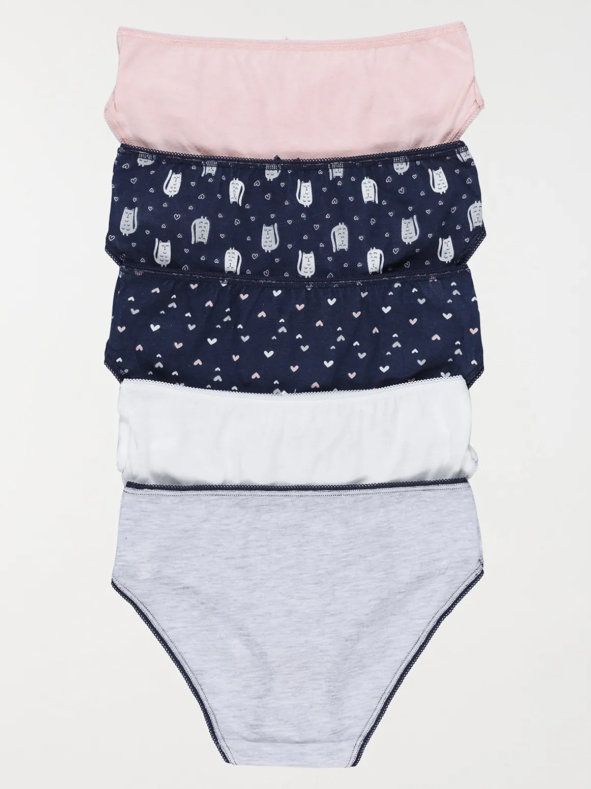 Lot de 5 slips chats fille