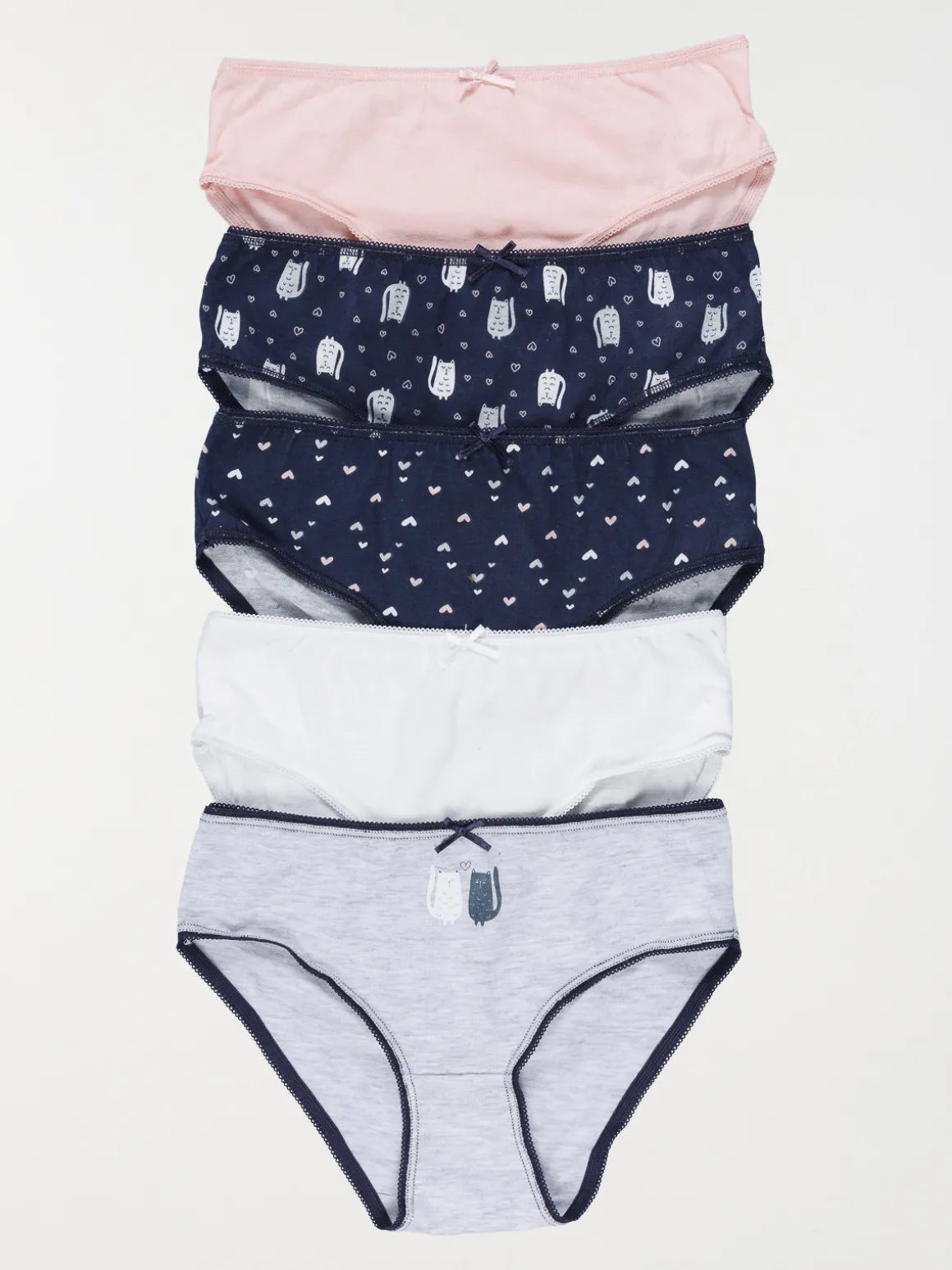 Lot de 5 slips chats fille