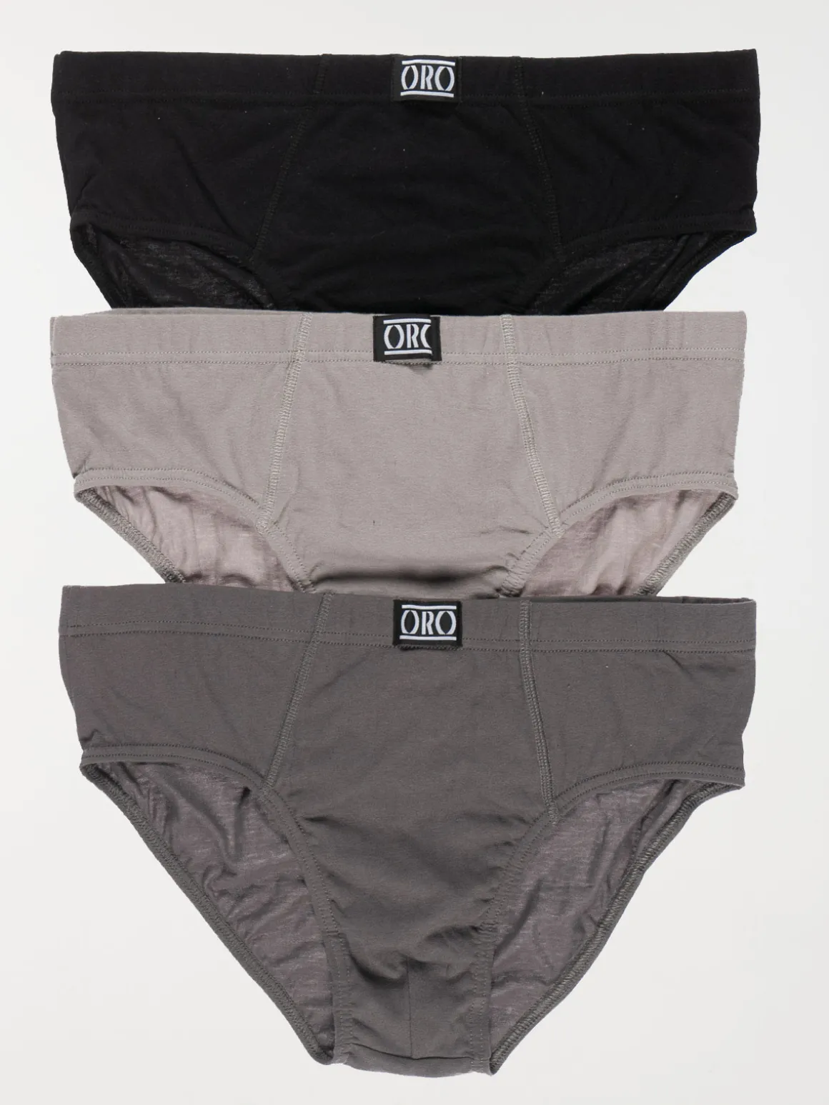 Lot de 3 slips homme noir et gris