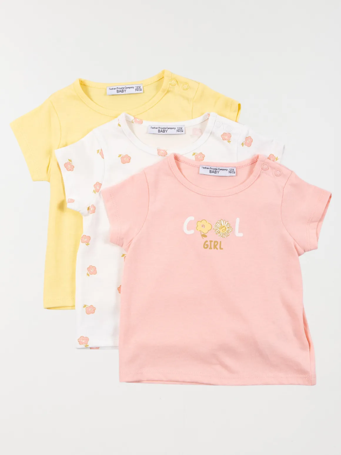 Lot de 3 t-shirts fille (3-36M)