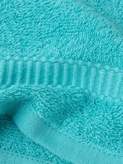 Lot gants de toilette turquoise 15x21 cm