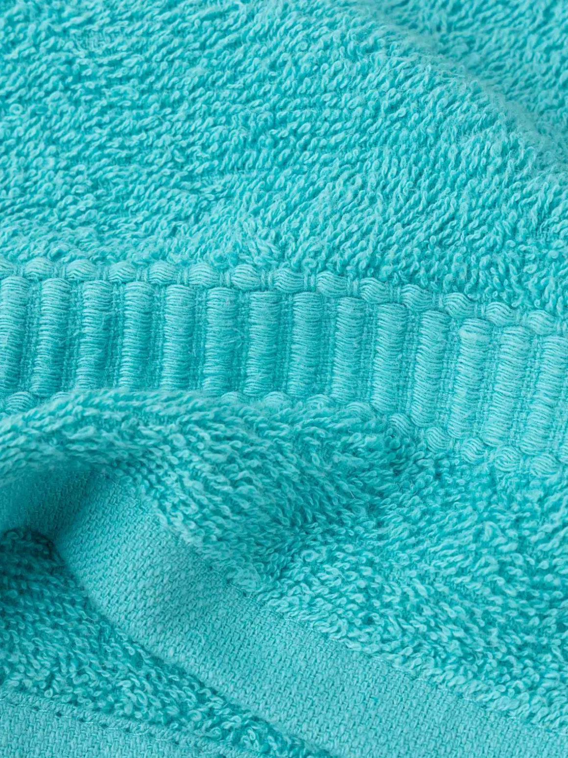 Lot gants de toilette turquoise 15x21 cm