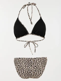 Maillot de bain 2 pièces léopard femme