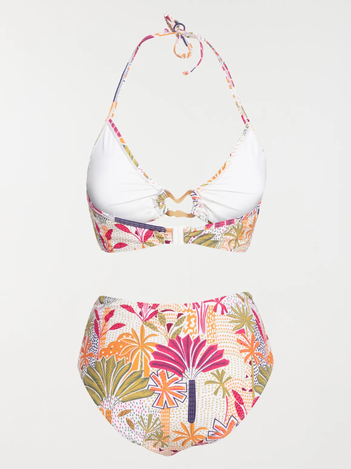 Maillot de bain 2 pièces motif femme