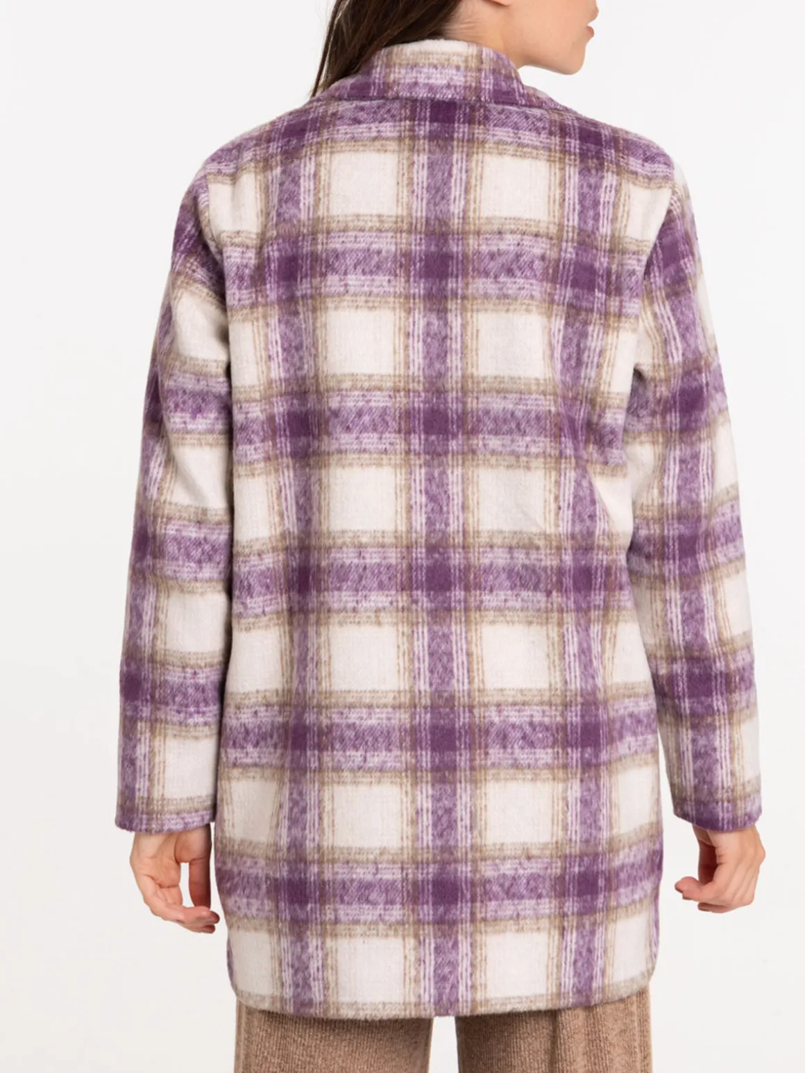 Manteau à carreaux femme