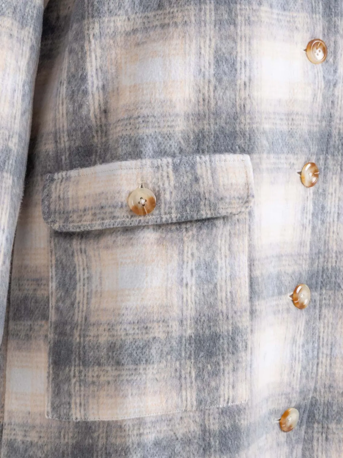 Manteau à carreaux grande taille femme