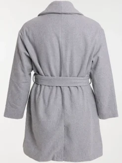 Manteau ceinturé grande taille femme