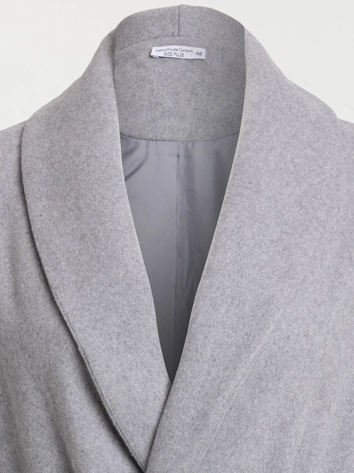 Manteau ceinturé grande taille femme