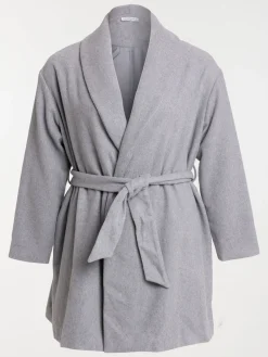 Manteau ceinturé grande taille femme