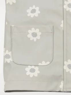 Manteau ciré à capuche fille (6-36M)