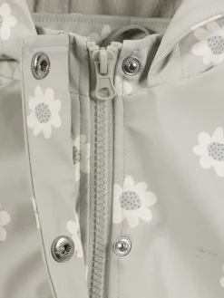 Manteau ciré à capuche fille (6-36M)