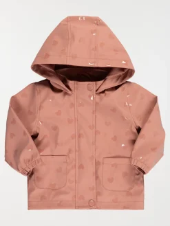 Manteau ciré à capuche fille (6-36M)