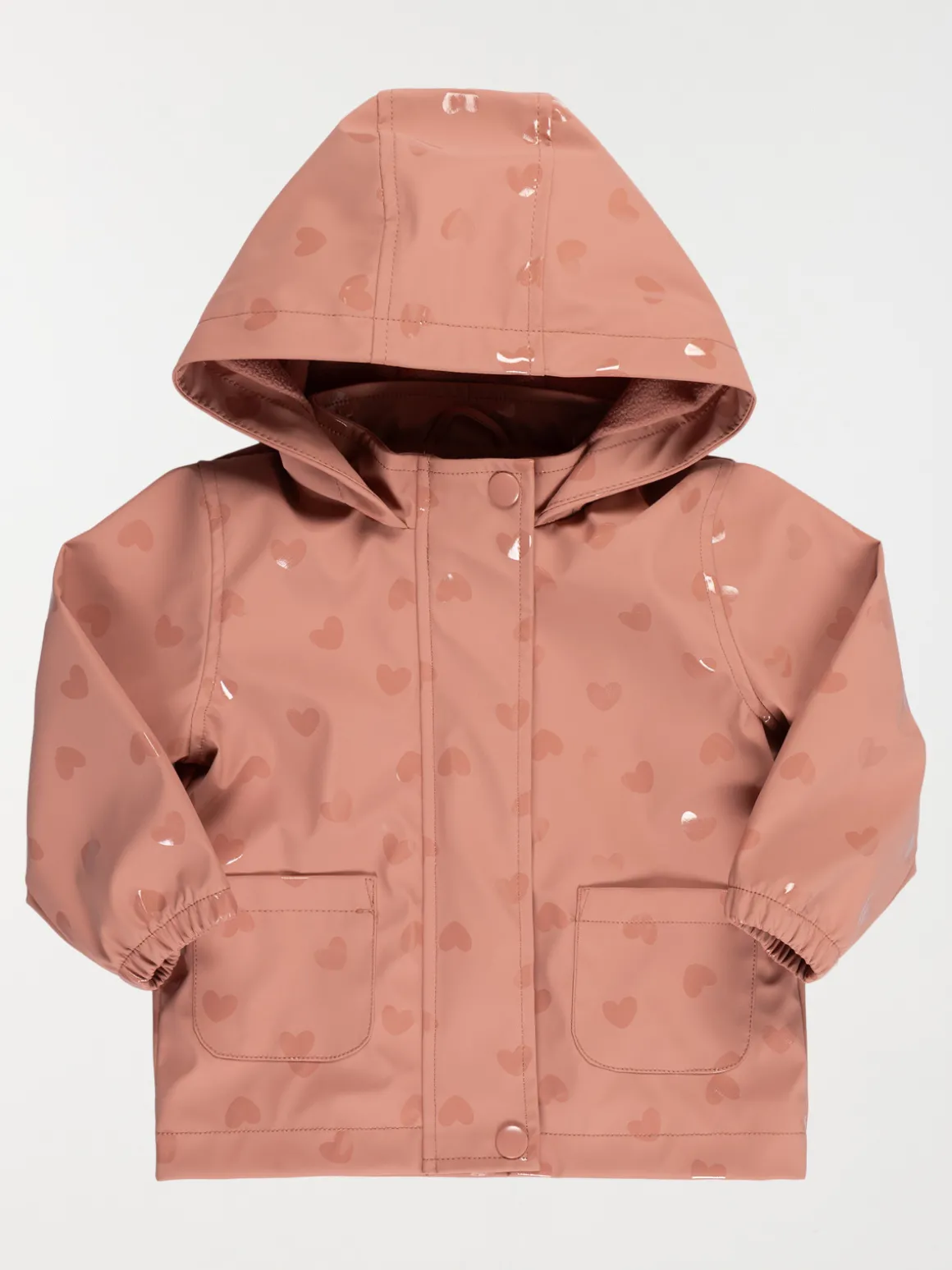 Manteau ciré à capuche fille (6-36M)