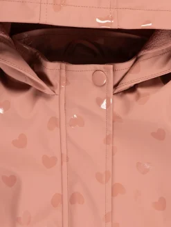 Manteau ciré à capuche fille (6-36M)