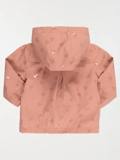 Manteau ciré à capuche fille (6-36M)