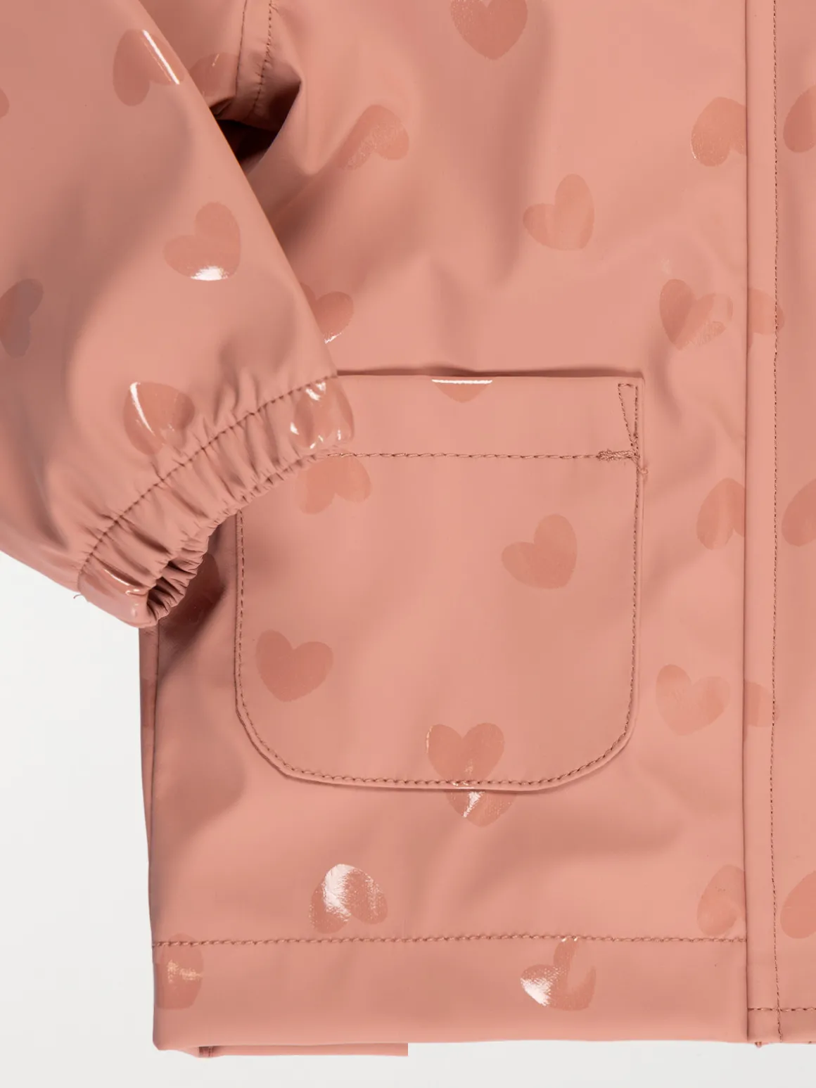 Manteau ciré à capuche fille (6-36M)