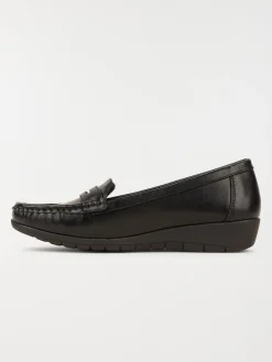 Mocassin confort femme noir (36-41)