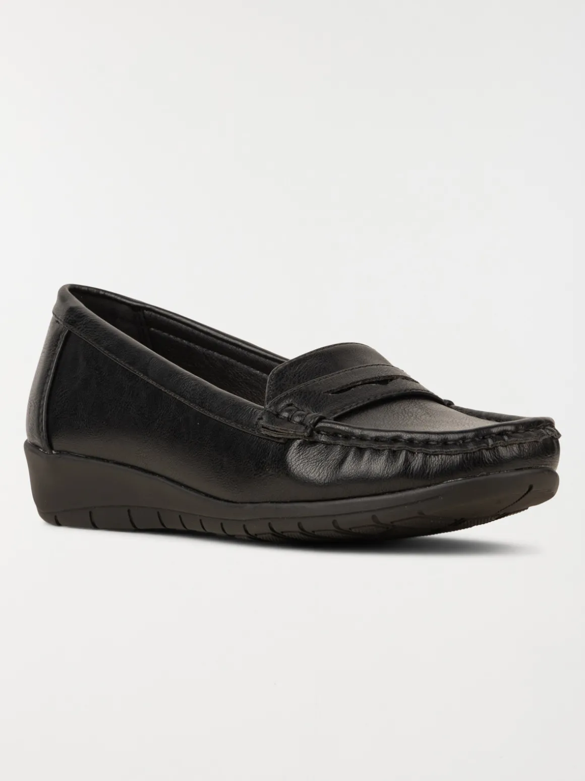 Mocassin confort femme noir (36-41)