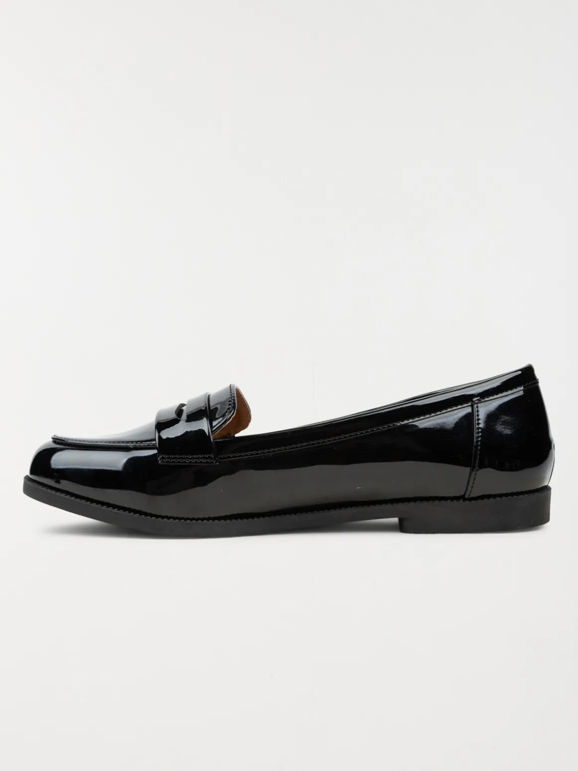 Mocassin femme verni noir (36-41)