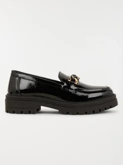 Mocassin verni chaîne femme (36-41)