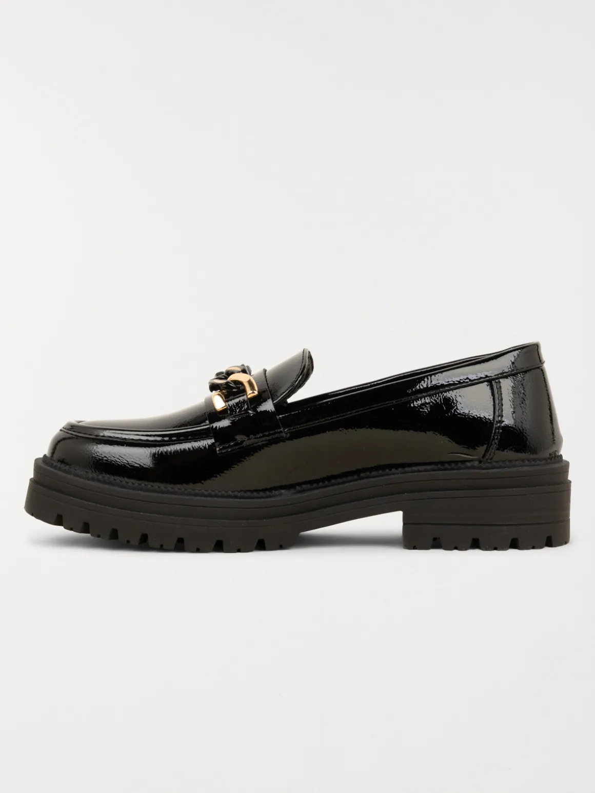 Mocassin verni chaîne femme (36-41)
