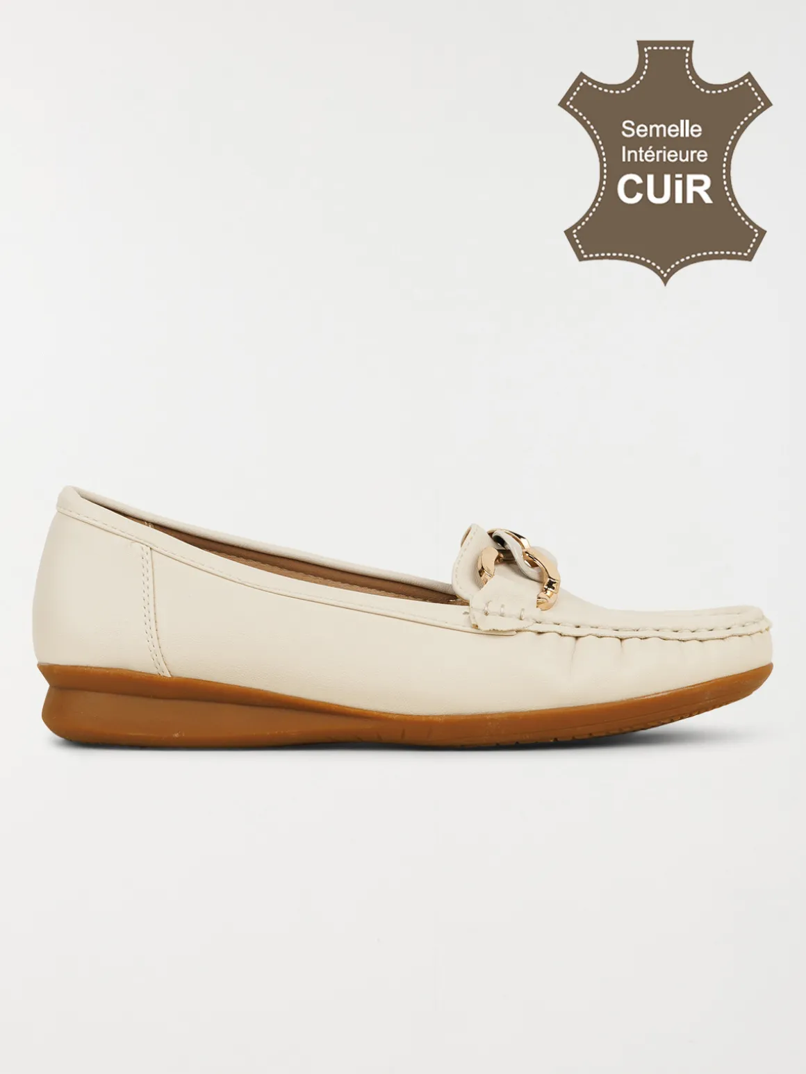 Mocassins chaînette dorée femme (36-41)