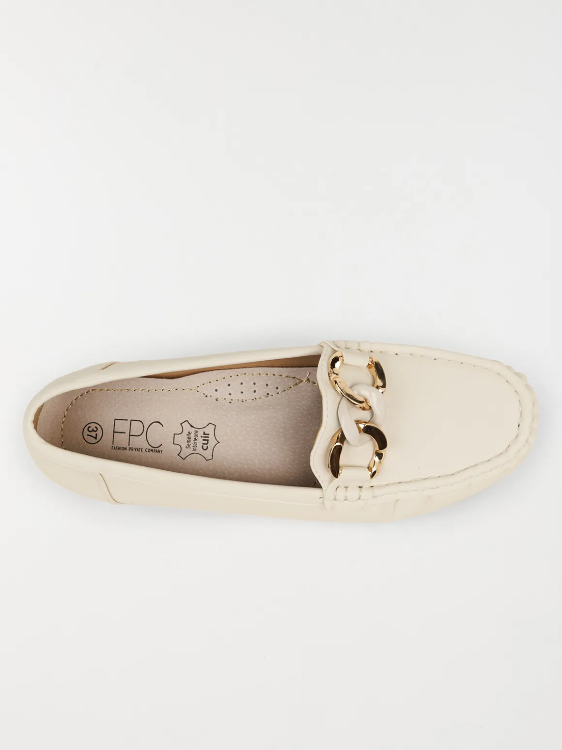 Mocassins chaînette dorée femme (36-41)