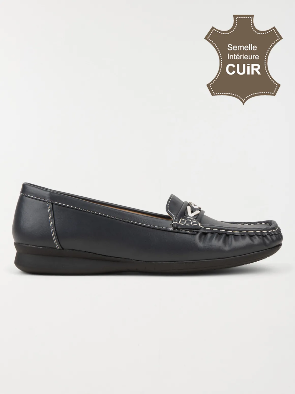 Mocassins coloris navy femme (36-41)