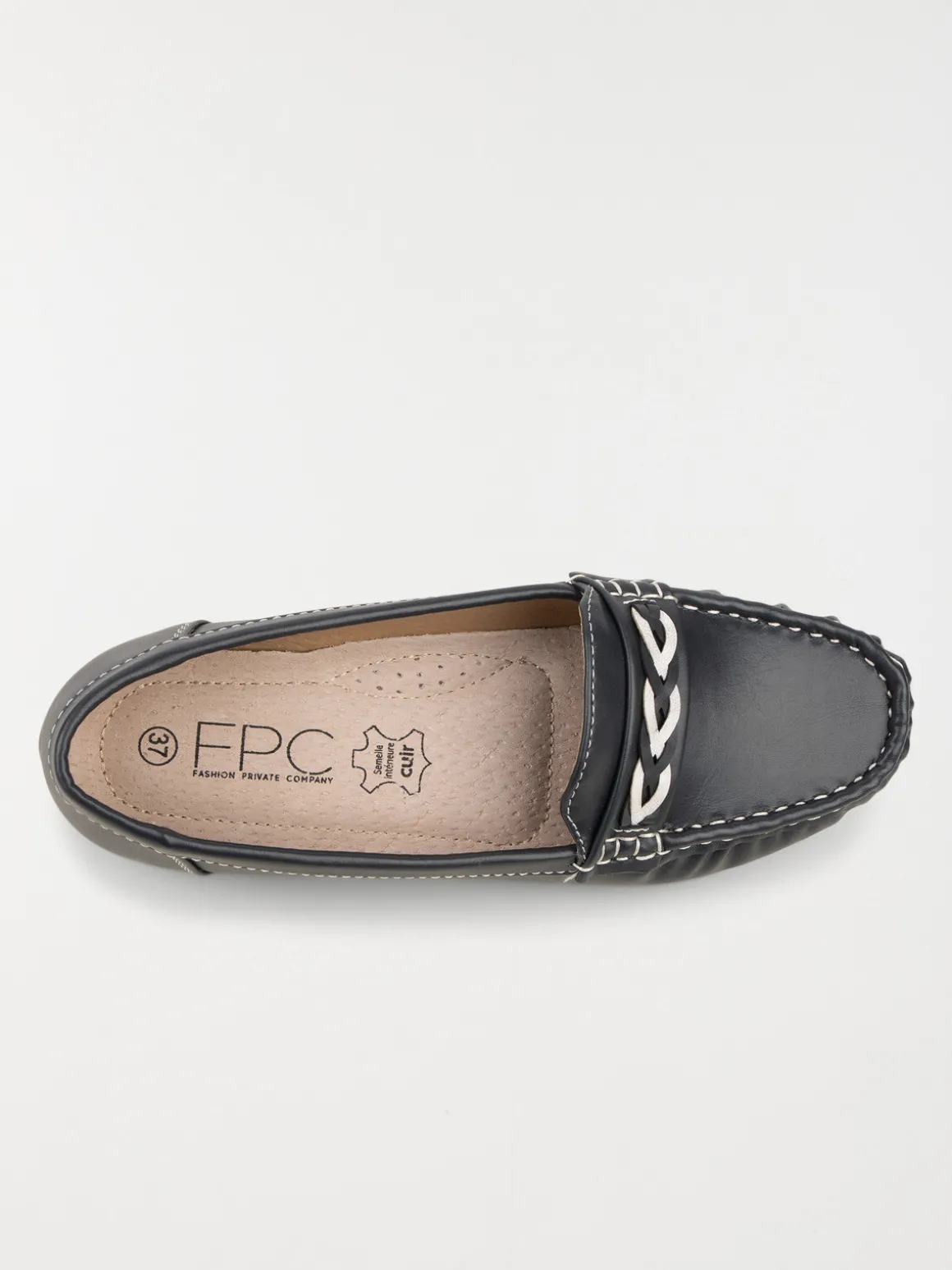 Mocassins coloris navy femme (36-41)