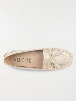 Mocassins coloris or femme (36-41)