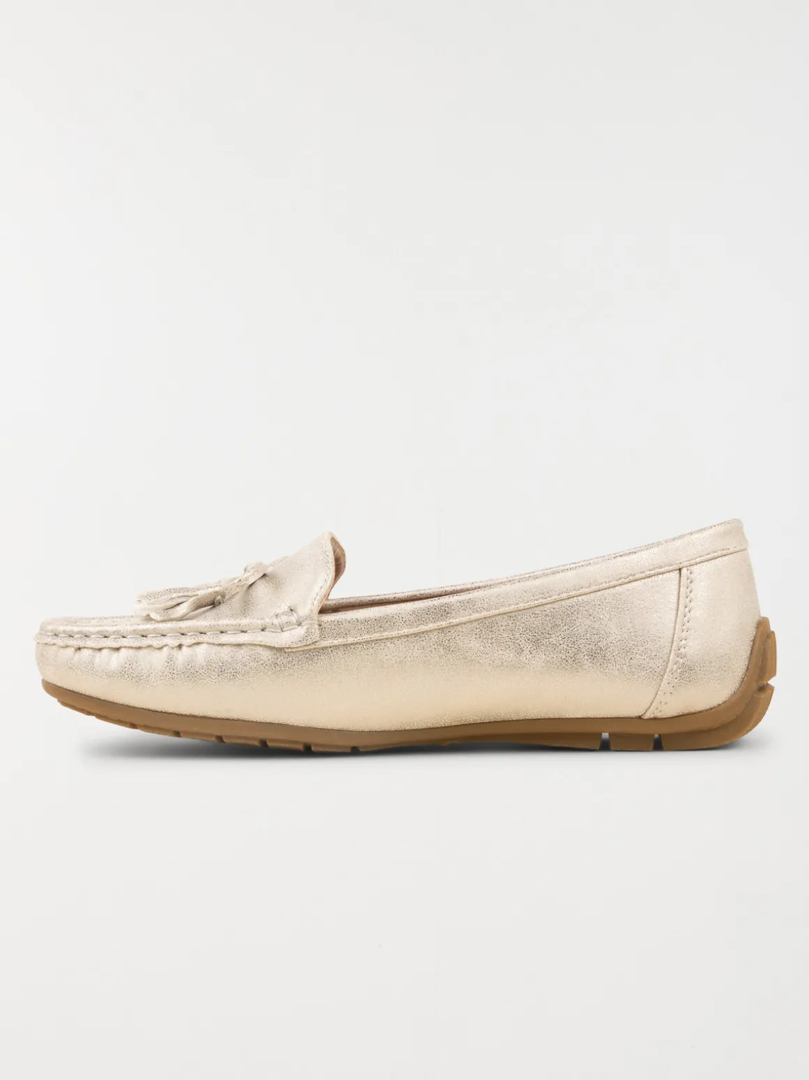 Mocassins coloris or femme (36-41)