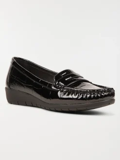 Mocassins noirs confort femme (36-41)