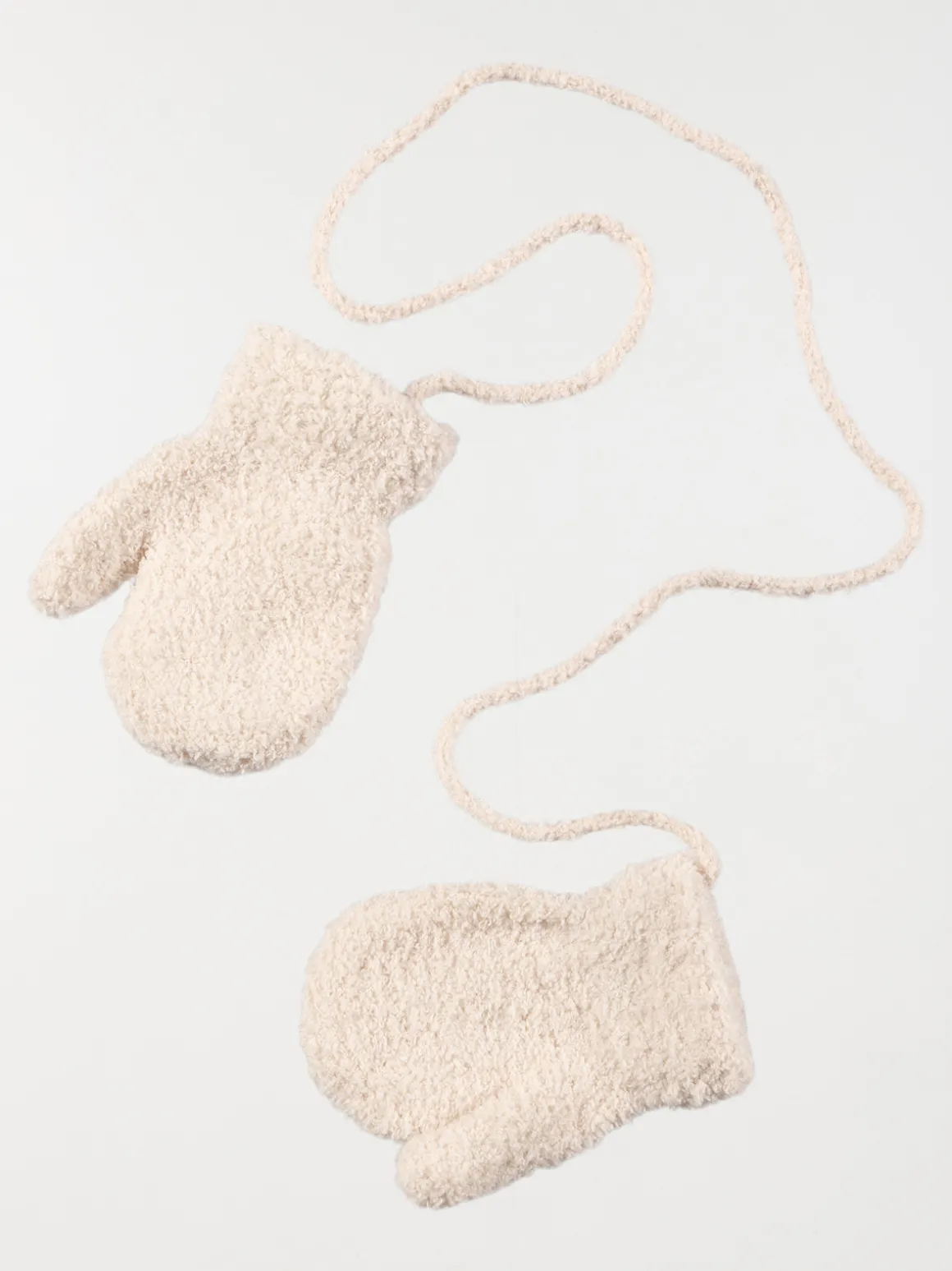 Moufles écru bébé