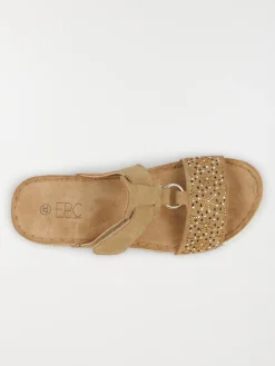 Mule confort camel femme (36-41)