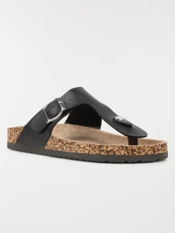 Mule confort entre-doigt noir (36-41)