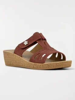 Mule confort femme rouge (36-41)