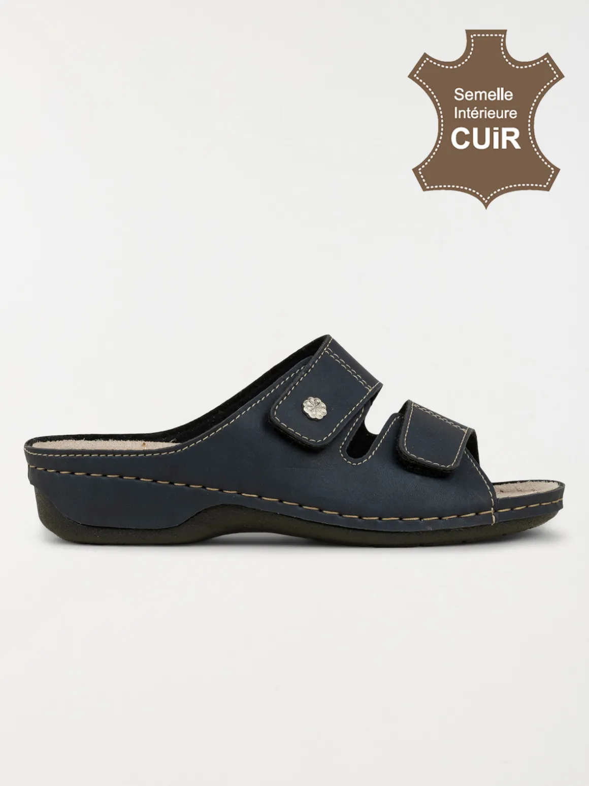 Mule confort marine femme (36-41)