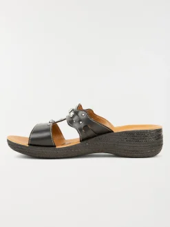 Mule confort strass noir femme (36-41)