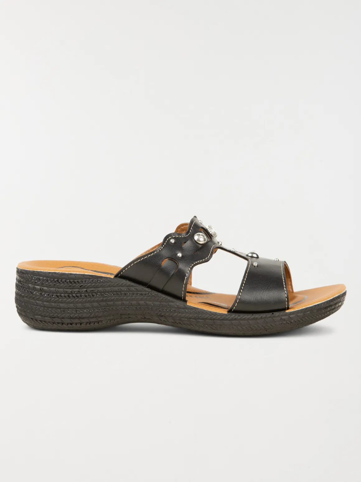 Mule confort strass noir femme (36-41)