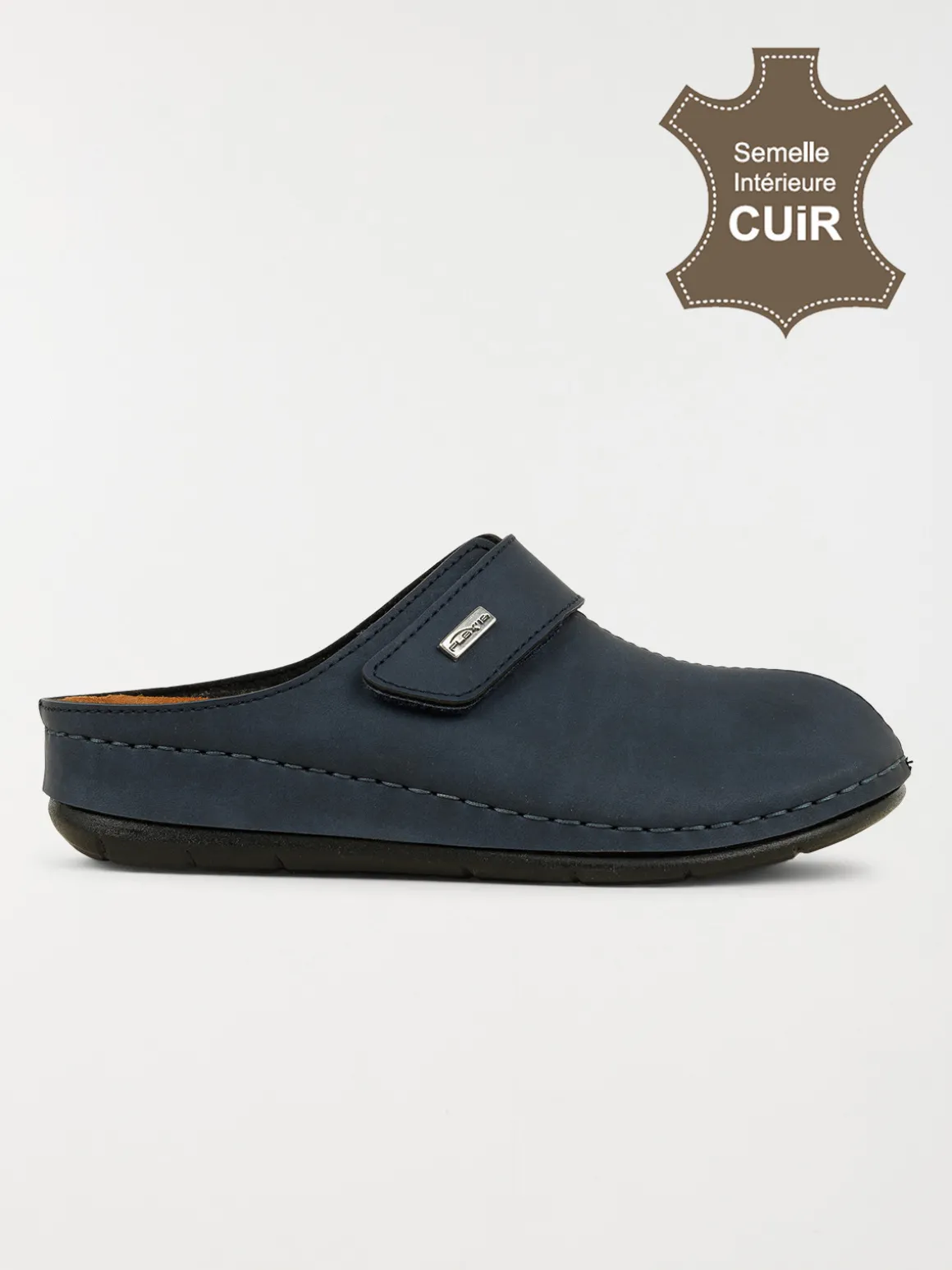 Mule fermée confort femme marine (36-41)