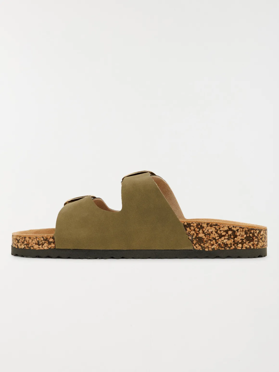 Mule plate 2 brides femme vert (36-41)