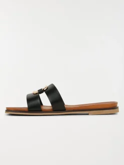 Mule plate anneau doré femme (36-41)