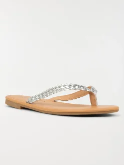 Mule plate bride tressée femme (36-41)