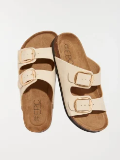 Mule plate femme beige (36-41)