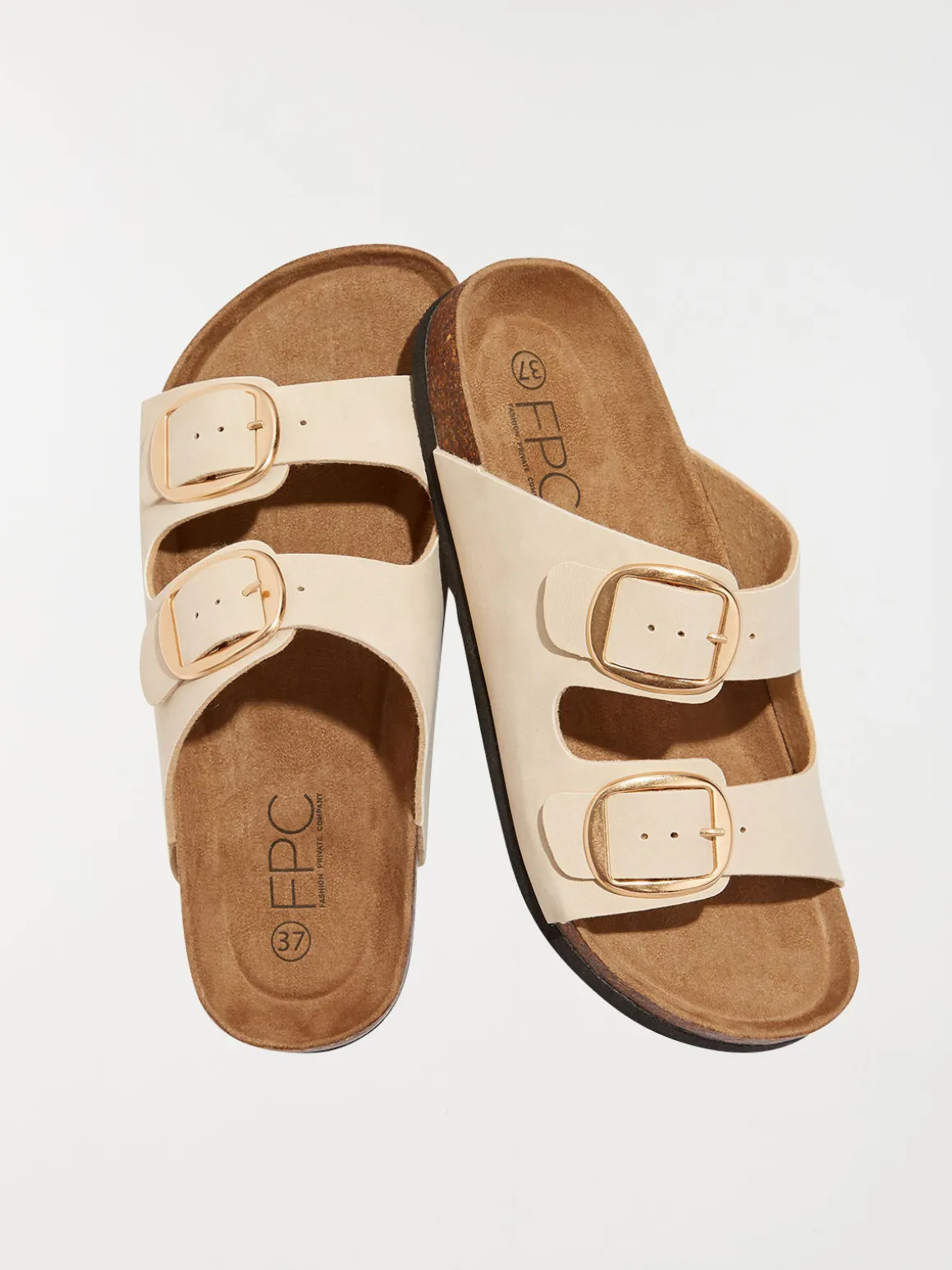 Mule plate femme beige (36-41)