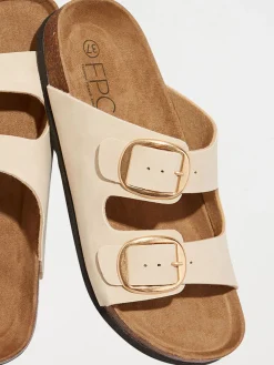 Mule plate femme beige (36-41)