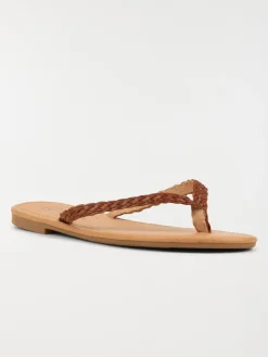 Mule plate marron femme (36-41)