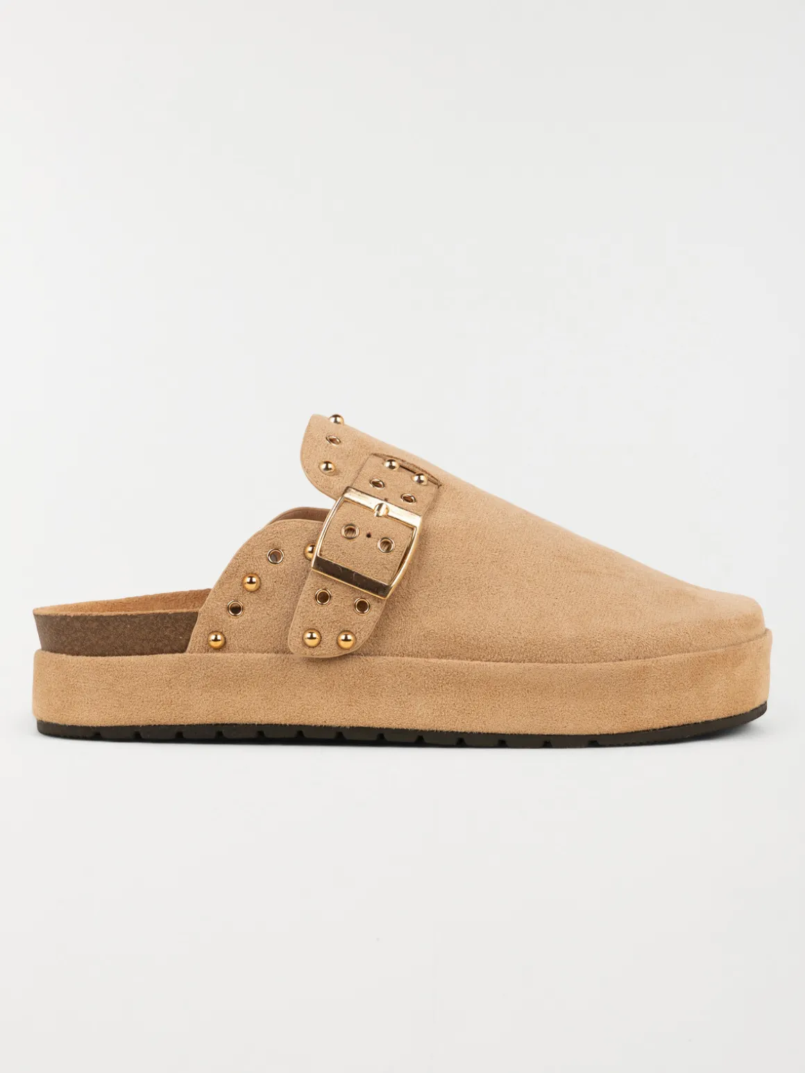 Mule plateforme femme beige (36-41)