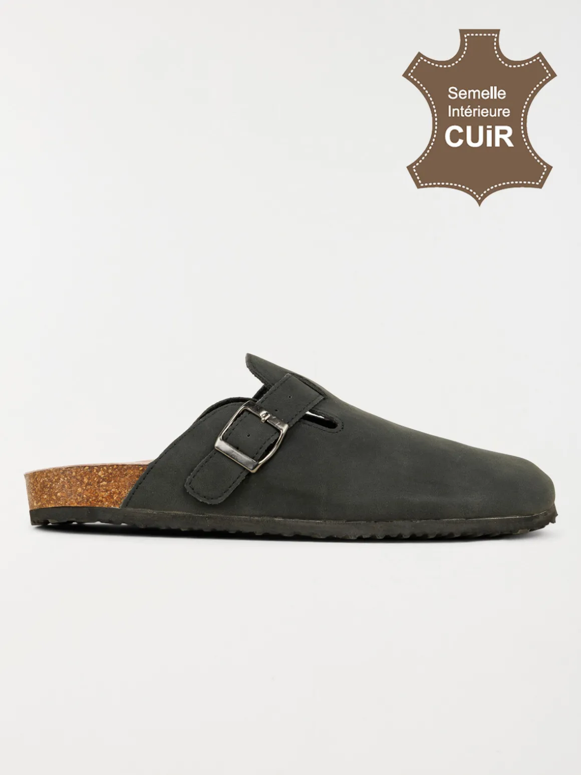 Mule sabot homme noir (40-46)